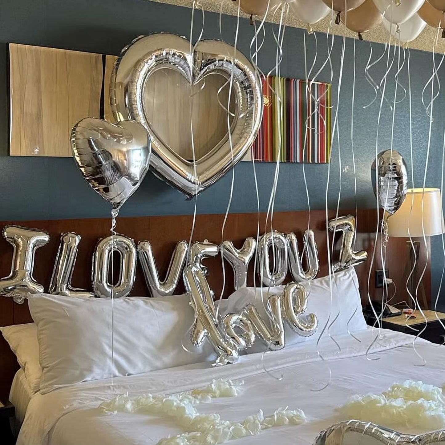 Romantic “I Love You” Balloon Banner – Wedding, Engagement & Bride Gift Decoration